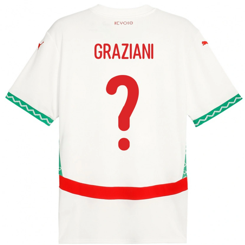 Danxen Kid Morocco Kelyan Graziani #0 White Away Jersey 24-26 T-Shirt