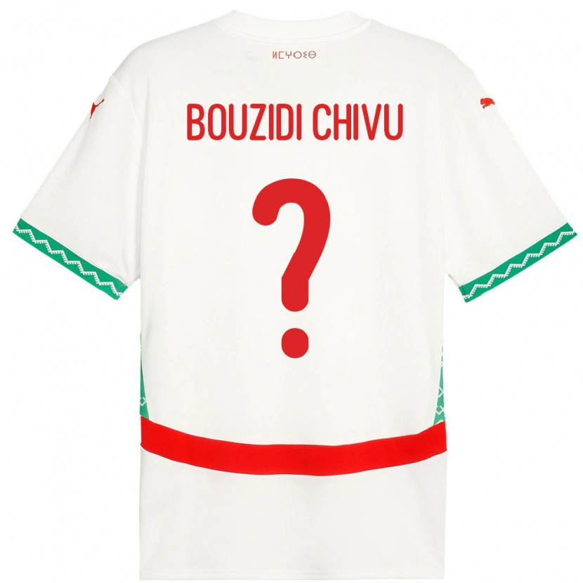 Danxen Kid Morocco Rayan Bouzidi Chivu #0 White Away Jersey 24-26 T-Shirt