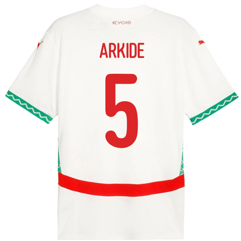 Danxen Kid Morocco Abderahmane Arkide #5 White Away Jersey 24-26 T-Shirt