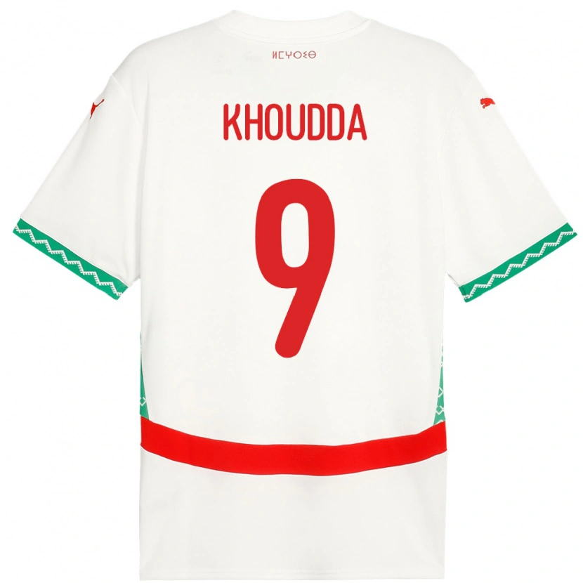 Danxen Kid Morocco Youssef Khoudda #9 White Away Jersey 24-26 T-Shirt