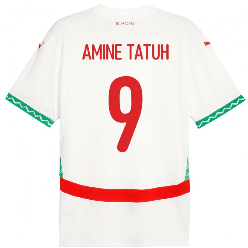 Danxen Kid Morocco Mohammed Amine Tatuh #9 White Away Jersey 24-26 T-Shirt