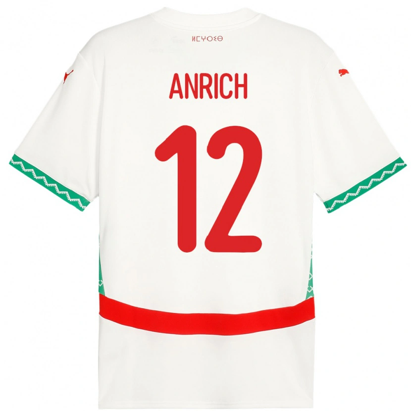 Danxen Kid Morocco Melchior Anrich #12 White Away Jersey 24-26 T-Shirt