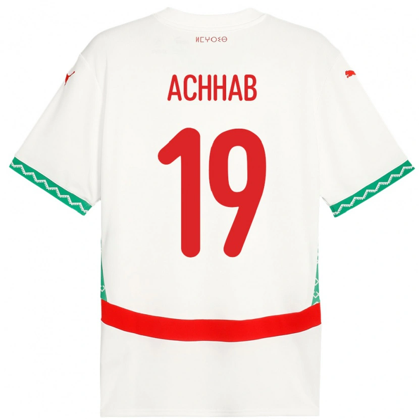 Danxen Kid Morocco Abdeslam Achhab #19 White Away Jersey 24-26 T-Shirt