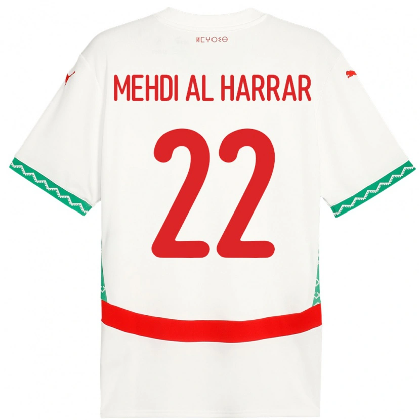 Danxen Kid Morocco El Mehdi Al Harrar #22 White Away Jersey 24-26 T-Shirt