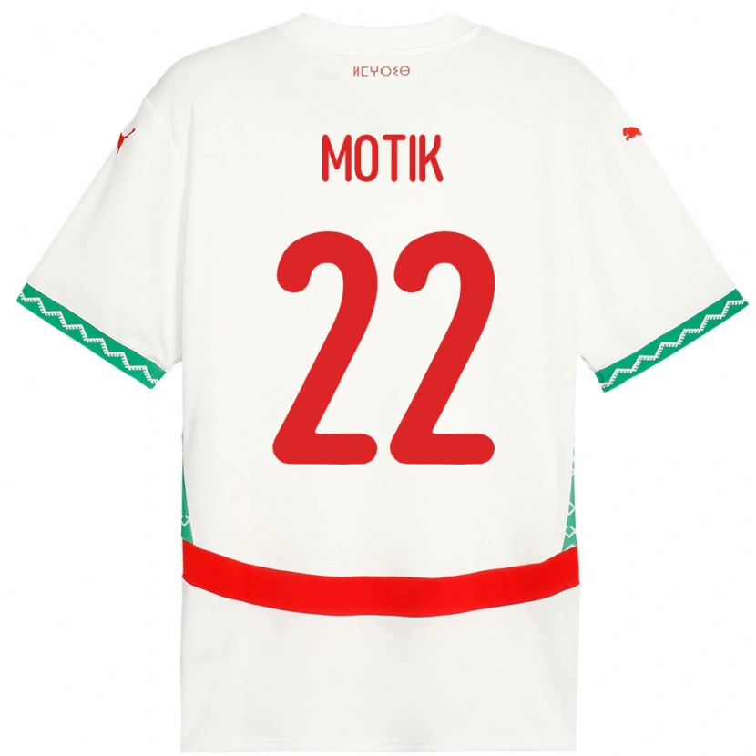 Danxen Kid Morocco Ilyass Motik #22 White Away Jersey 24-26 T-Shirt