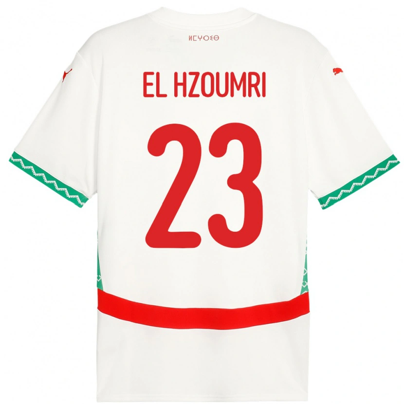 Danxen Kid Morocco Yahya El Hzoumri #23 White Away Jersey 24-26 T-Shirt