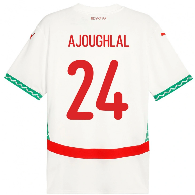 Danxen Kid Morocco Zakaria Ajoughlal #24 White Away Jersey 24-26 T-Shirt