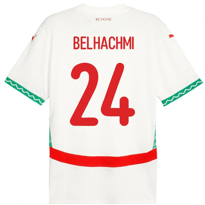 Danxen Kid Morocco Yahya Belhachmi #24 White Away Jersey 24-26 T-Shirt