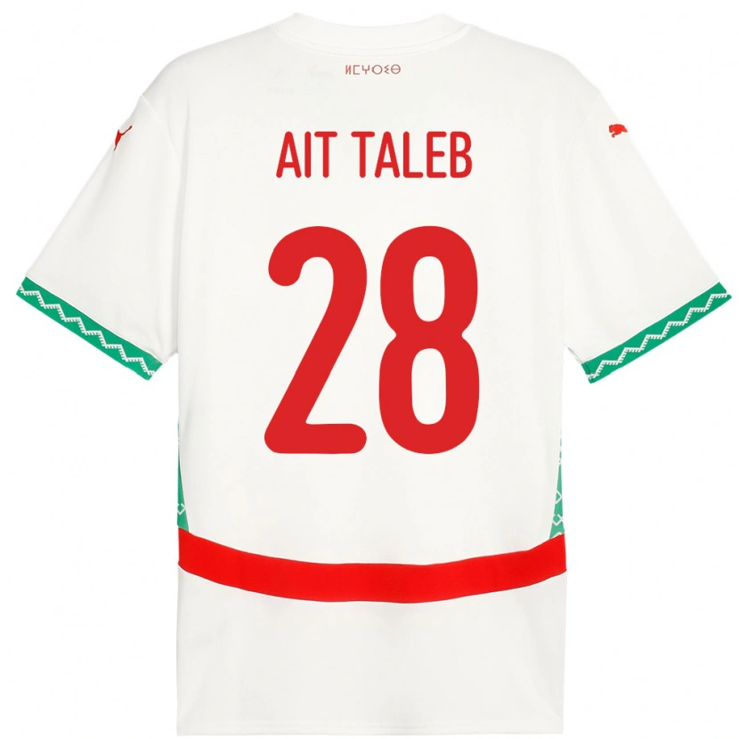 Danxen Kid Morocco Ismail Ait Taleb #28 White Away Jersey 24-26 T-Shirt