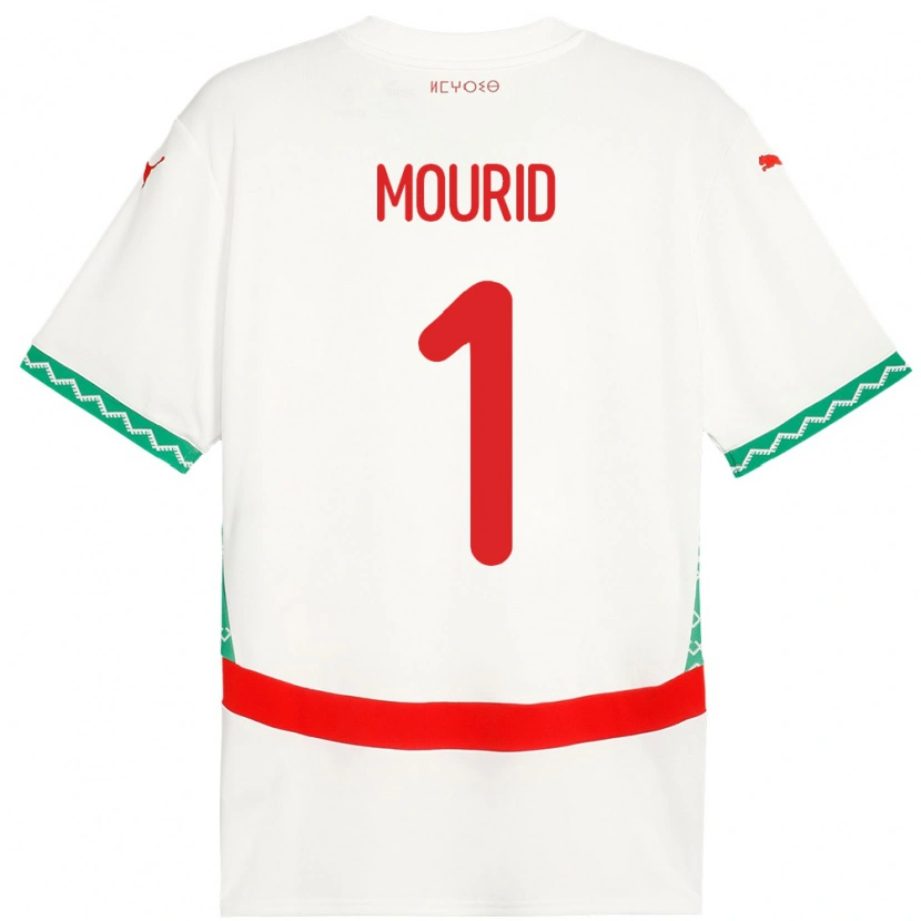 Danxen Kid Morocco Taha Mourid #1 White Away Jersey 24-26 T-Shirt