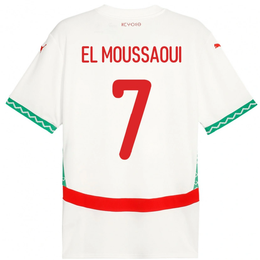 Danxen Kid Morocco Hamza El Moussaoui #7 White Away Jersey 24-26 T-Shirt