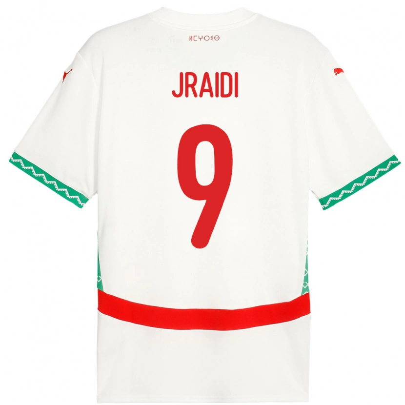 Danxen Kid Morocco Ibtissam Jraidi #9 White Away Jersey 24-26 T-Shirt