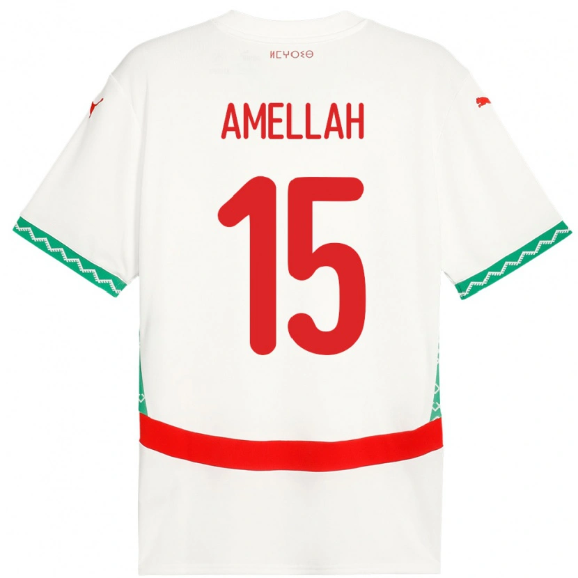 Danxen Kid Morocco Selim Amellah #15 White Away Jersey 24-26 T-Shirt