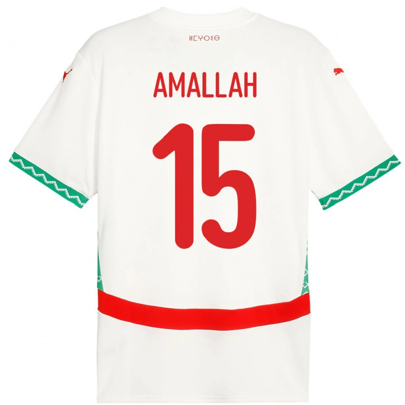 Danxen Kid Morocco Selim Amallah #15 White Away Jersey 24-26 T-Shirt