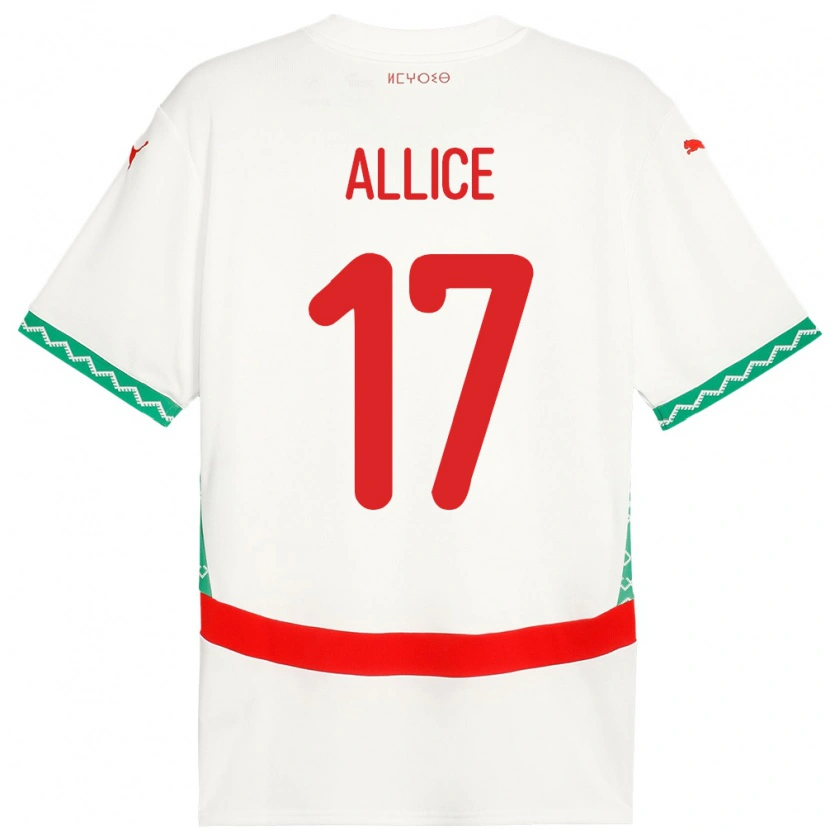 Danxen Kid Morocco Eva Allice #17 White Away Jersey 24-26 T-Shirt