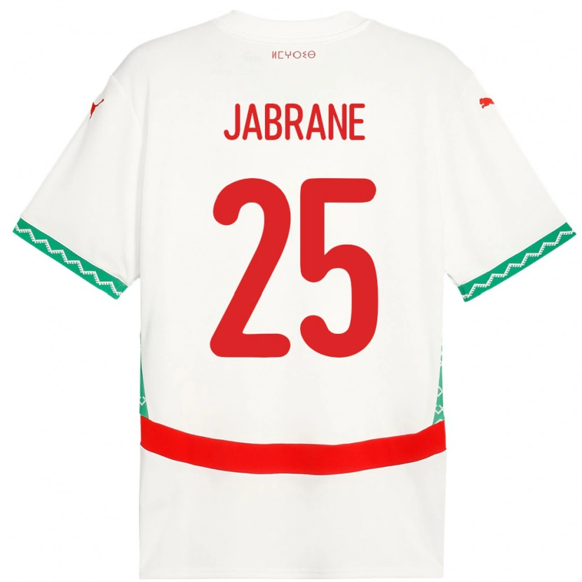 Danxen Kid Morocco Yahya Jabrane #25 White Away Jersey 24-26 T-Shirt