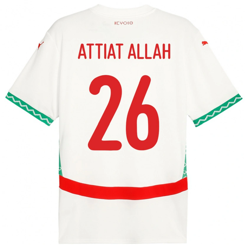 Danxen Kid Morocco Yahia Attiat-Allah #26 White Away Jersey 24-26 T-Shirt