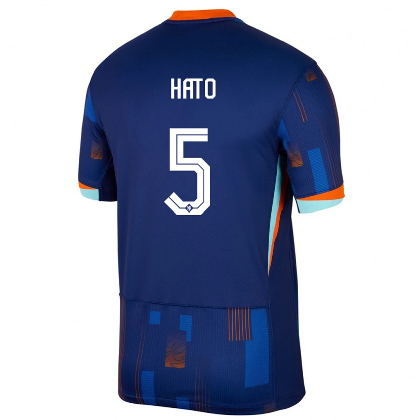 Danxen Kid Netherlands Jorrel Hato #5 Blue Away Jersey 24-26 T-Shirt