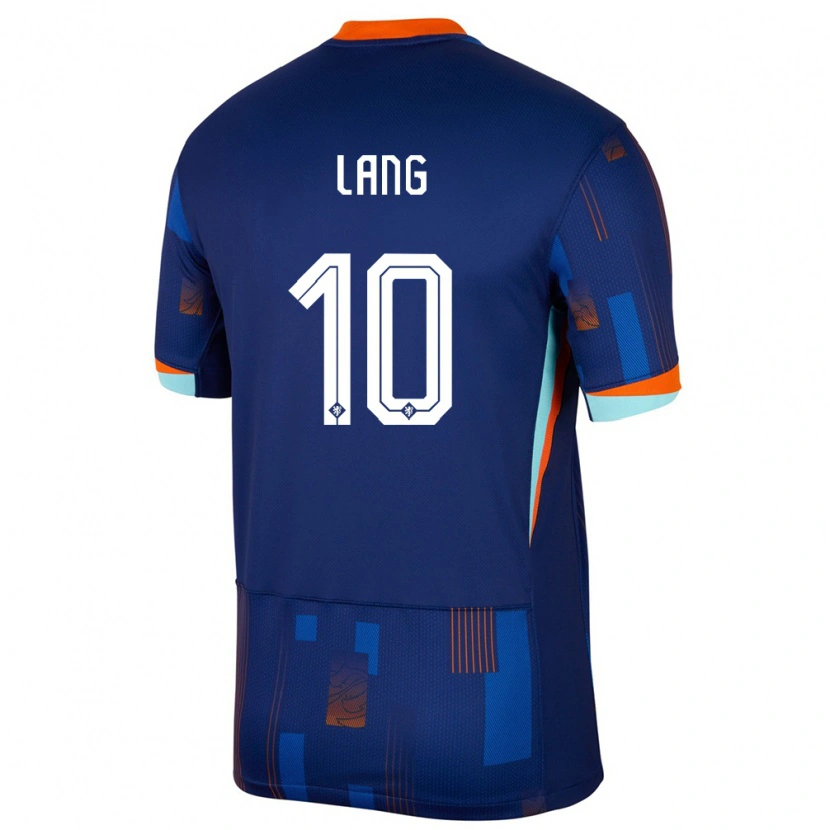 Danxen Kid Netherlands Noa Lang #10 Blue Away Jersey 24-26 T-Shirt