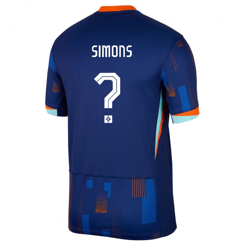 Danxen Kid Netherlands Saviola Simons #0 Blue Away Jersey 24-26 T-Shirt