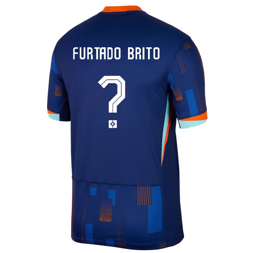 Danxen Kid Netherlands Dinaylo Furtado Brito #0 Blue Away Jersey 24-26 T-Shirt