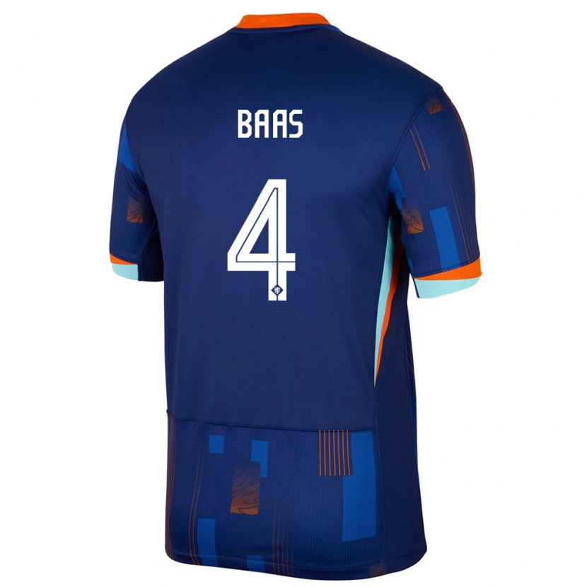 Danxen Kid Netherlands Youri Baas #4 Blue Away Jersey 24-26 T-Shirt