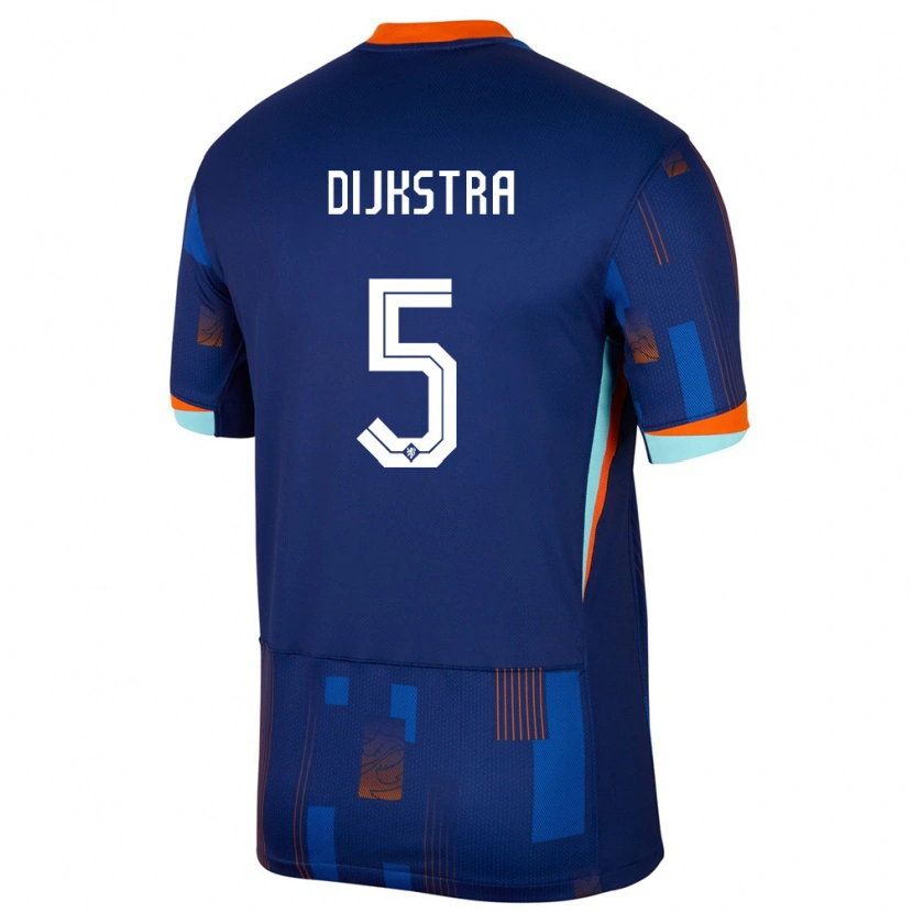 Danxen Kid Netherlands Elijah Dijkstra #5 Blue Away Jersey 24-26 T-Shirt