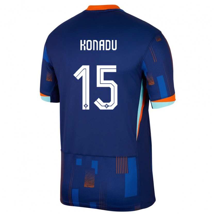 Danxen Kid Netherlands Don-Angelo Konadu #15 Blue Away Jersey 24-26 T-Shirt