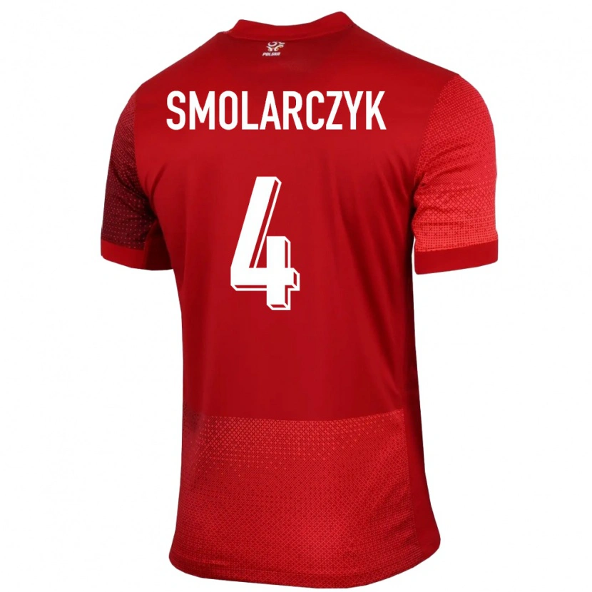 Danxen Kid Poland Bartlomiej Smolarczyk #4 Red Away Jersey 24-26 T-Shirt