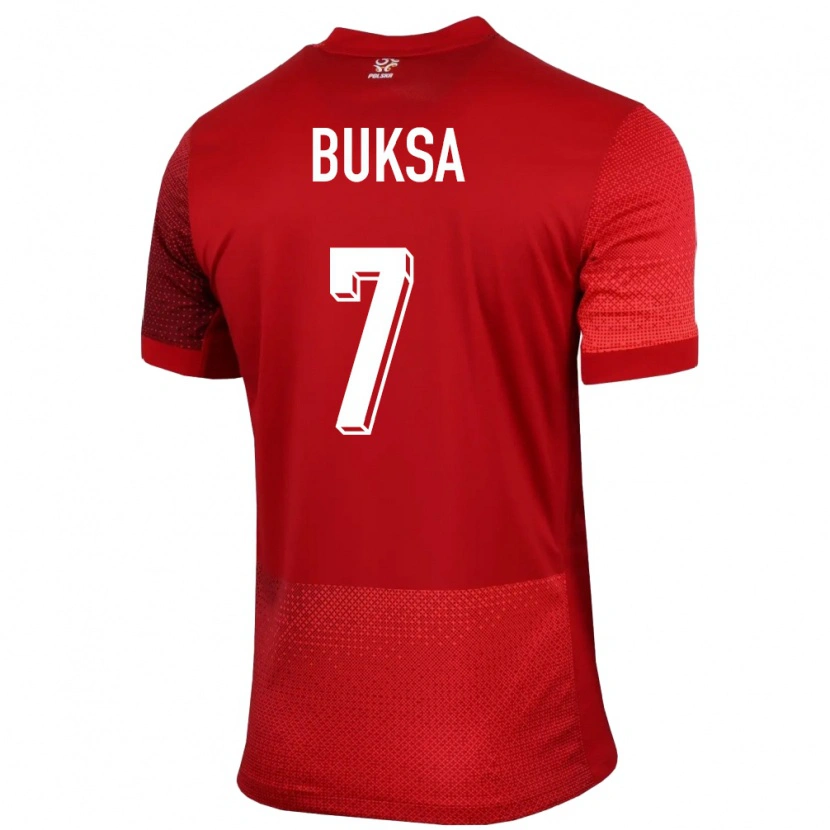 Danxen Kid Poland Aleksander Buksa #7 Red Away Jersey 24-26 T-Shirt