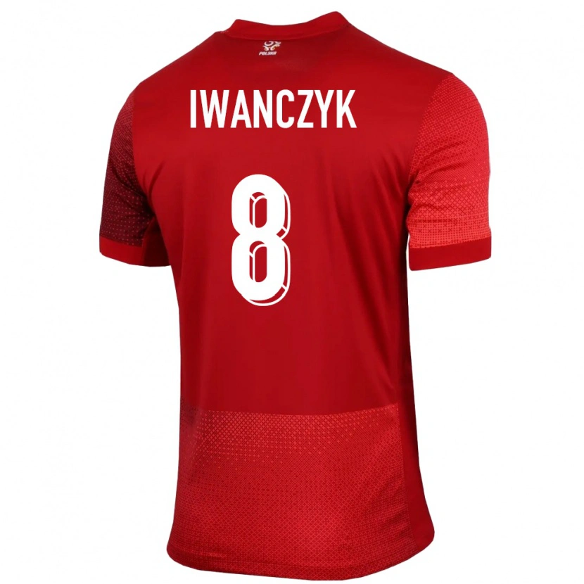 Danxen Kid Poland Aleksander Iwanczyk #8 Red Away Jersey 24-26 T-Shirt