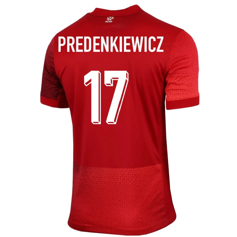 Danxen Kid Poland Marcel Predenkiewicz #17 Red Away Jersey 24-26 T-Shirt