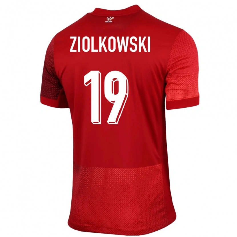 Danxen Kid Poland Jan Ziolkowski #19 Red Away Jersey 24-26 T-Shirt