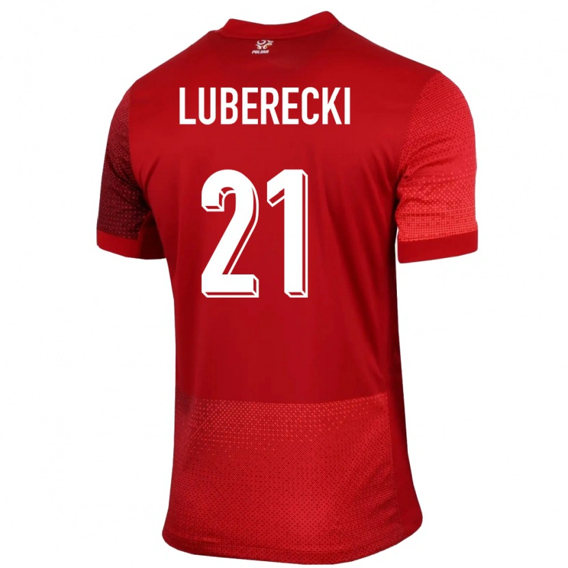 Danxen Kid Poland Filip Luberecki #21 Red Away Jersey 24-26 T-Shirt