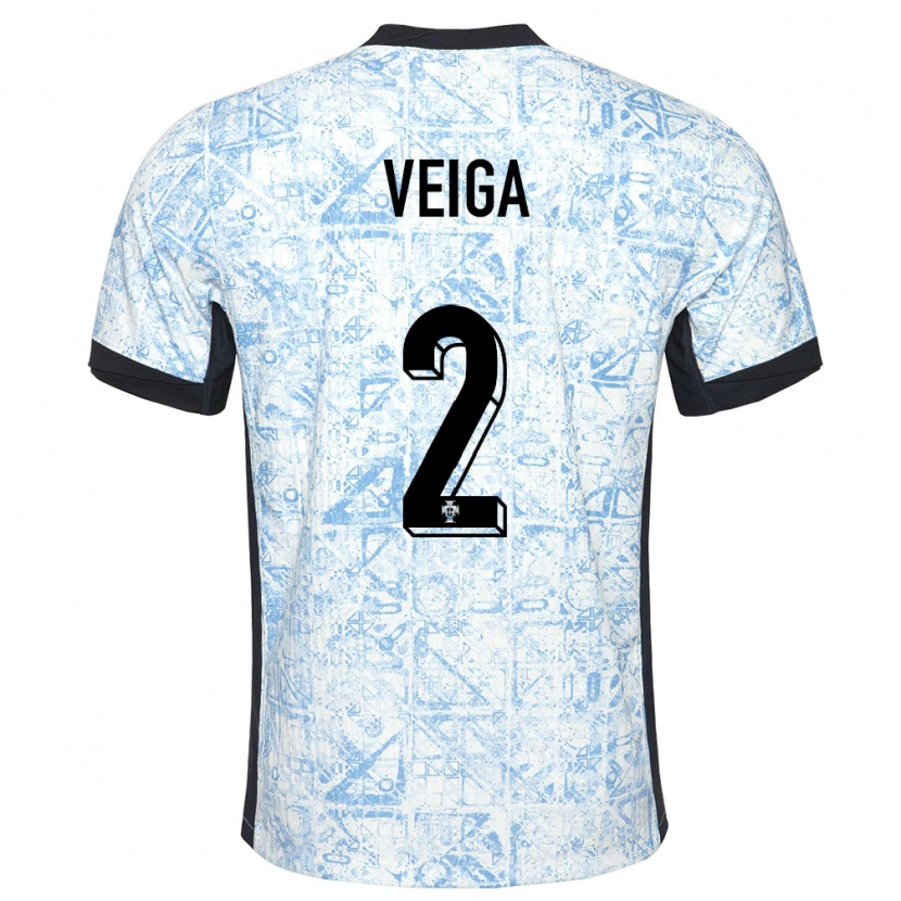 Danxen Kid Portugal Danilo Veiga #2 Cream Blue Away Jersey 24-26 T-Shirt