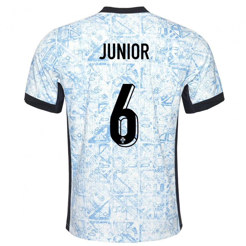 Danxen Kid Portugal Marlon Junior #6 Cream Blue Away Jersey 24-26 T-Shirt