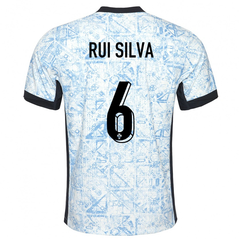 Danxen Kid Portugal Rui Silva #6 Cream Blue Away Jersey 24-26 T-Shirt