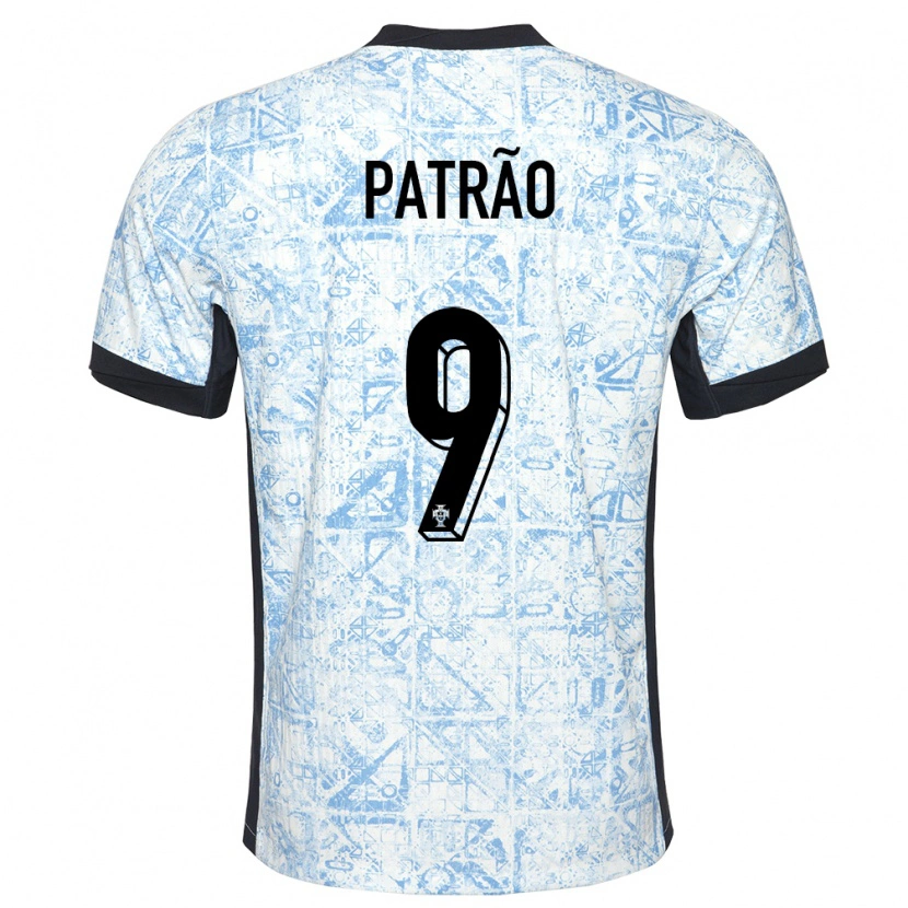 Danxen Kid Portugal Afonso Patrão #9 Cream Blue Away Jersey 24-26 T-Shirt