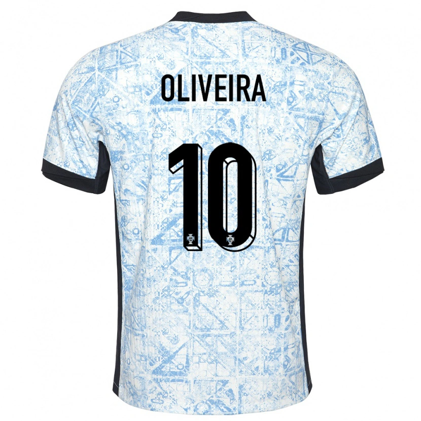 Danxen Kid Portugal André Oliveira #10 Cream Blue Away Jersey 24-26 T-Shirt