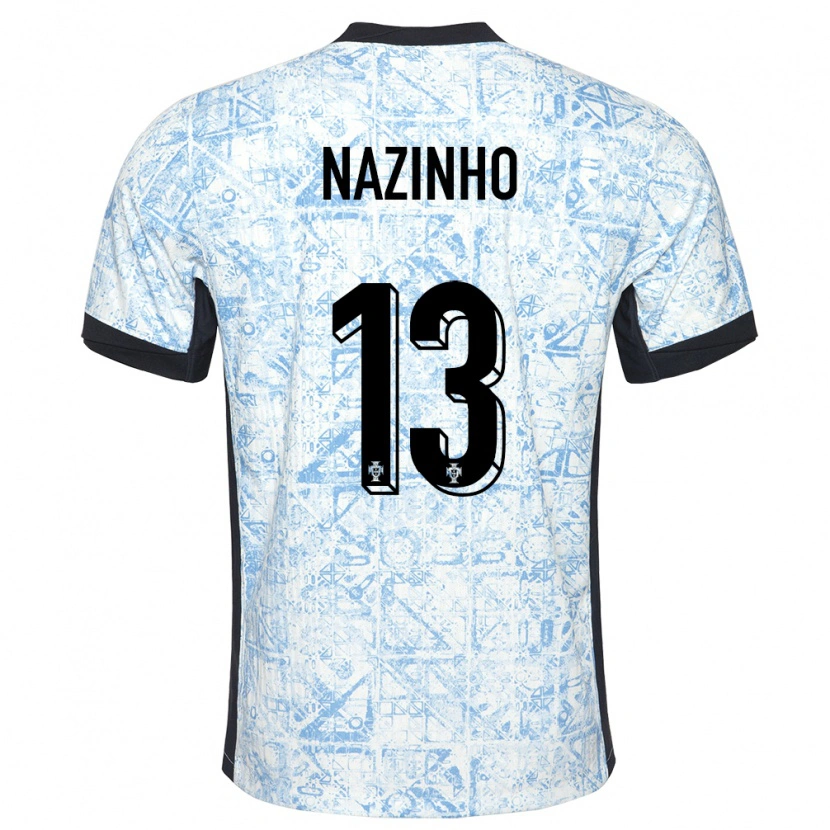 Danxen Kid Portugal Nazinho #13 Cream Blue Away Jersey 24-26 T-Shirt