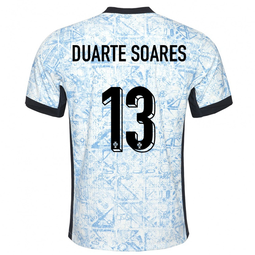 Danxen Kid Portugal Duarte Soares #13 Cream Blue Away Jersey 24-26 T-Shirt