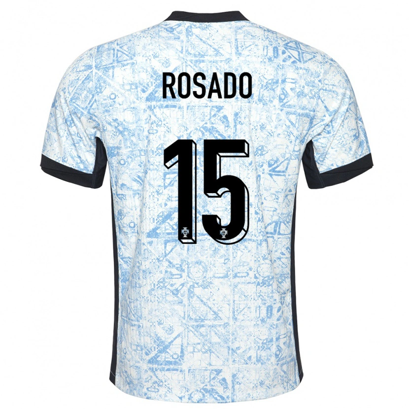 Danxen Kid Portugal Alexandre Rosado #15 Cream Blue Away Jersey 24-26 T-Shirt