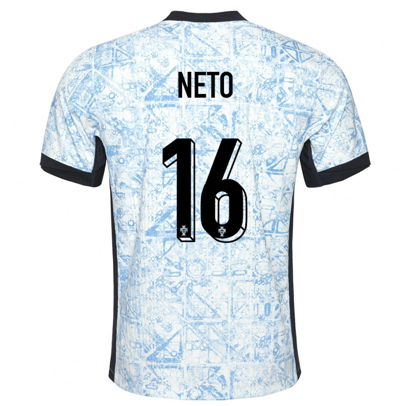 Danxen Kid Portugal Martim Neto #16 Cream Blue Away Jersey 24-26 T-Shirt