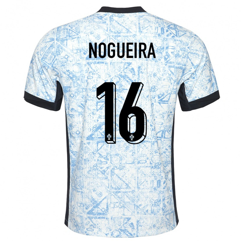 Danxen Kid Portugal Rodrigo Nogueira #16 Cream Blue Away Jersey 24-26 T-Shirt