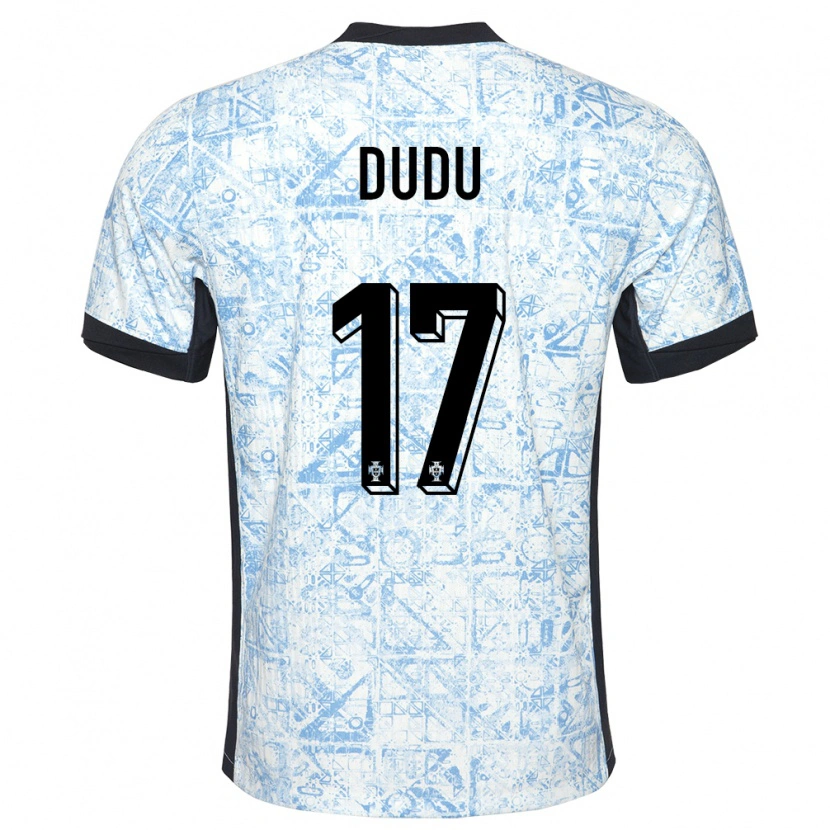 Danxen Kid Portugal Dudu #17 Cream Blue Away Jersey 24-26 T-Shirt