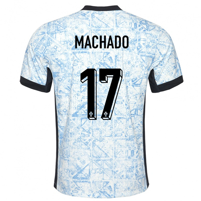 Danxen Kid Portugal André Machado #17 Cream Blue Away Jersey 24-26 T-Shirt