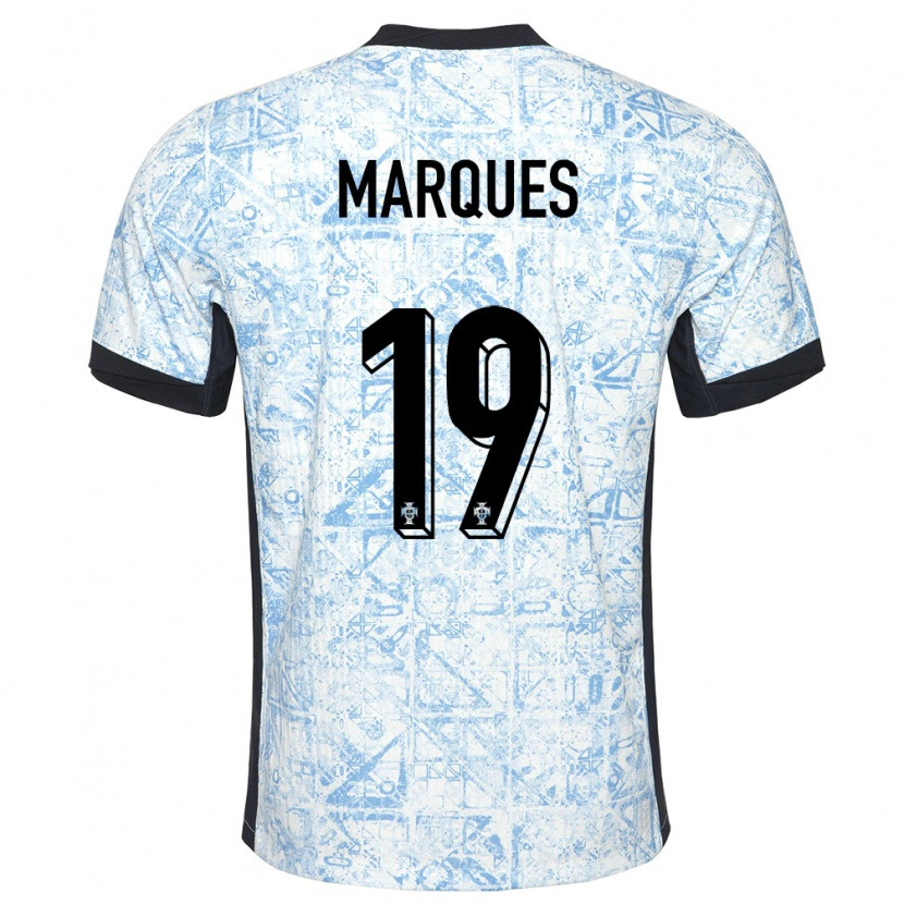 Danxen Kid Portugal João Marques #19 Cream Blue Away Jersey 24-26 T-Shirt