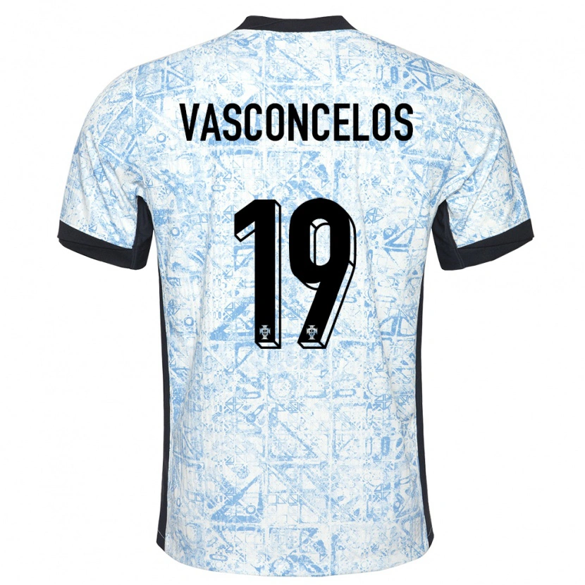 Danxen Kid Portugal Vasconcelos #19 Cream Blue Away Jersey 24-26 T-Shirt