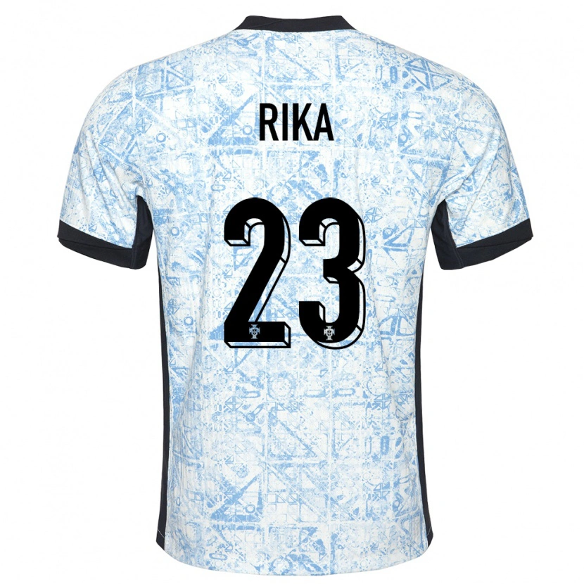 Danxen Kid Portugal Rika #23 Cream Blue Away Jersey 24-26 T-Shirt