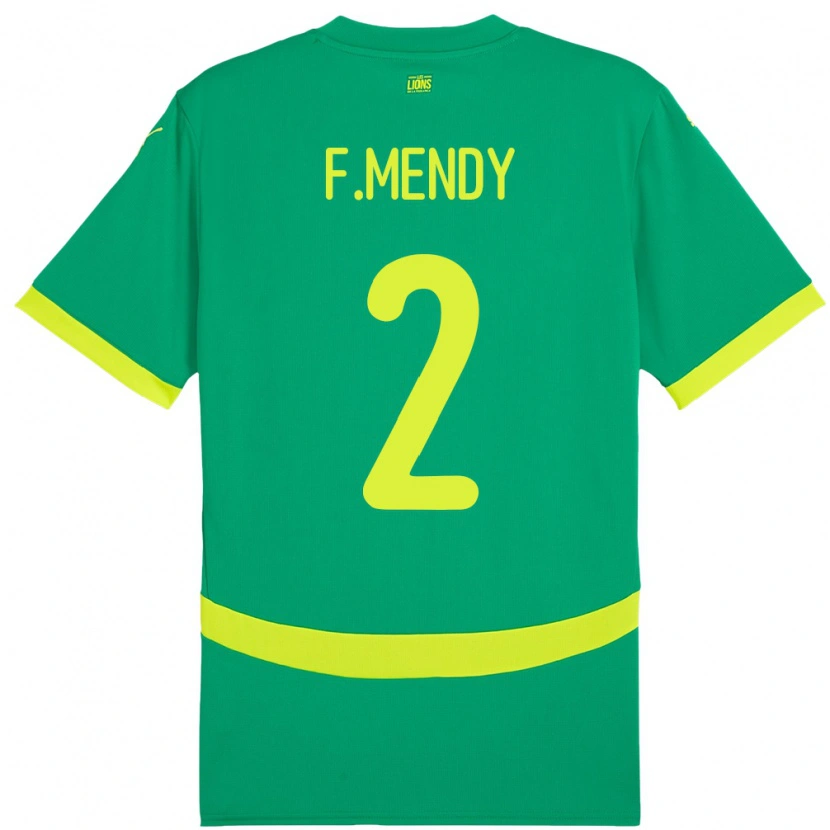 Danxen Kid Senegal Formose Mendy #2 Green Away Jersey 24-26 T-Shirt